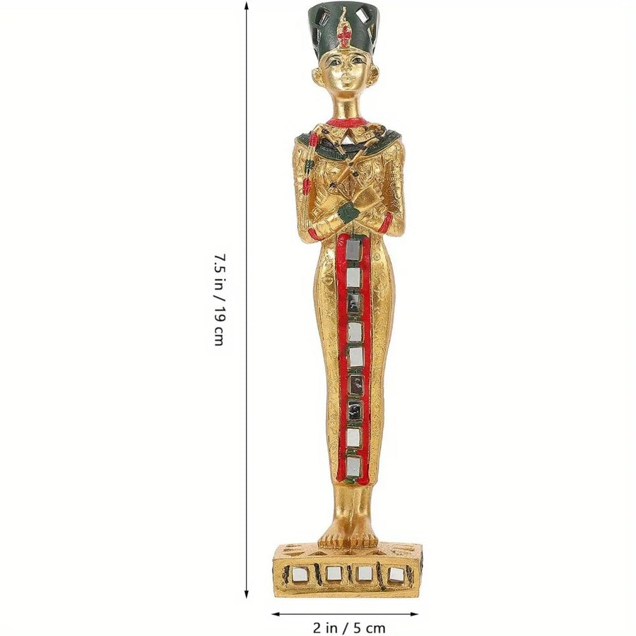 Mini Egyptian Pharaoh & Anubis Set – Resin Collectible Figurines