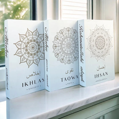 Islamic Kaaba Eid Mosque Luxury Decorative Books Storage Box Fake Book Interior Decoration Coffee Table Ornament Bedroom Decor