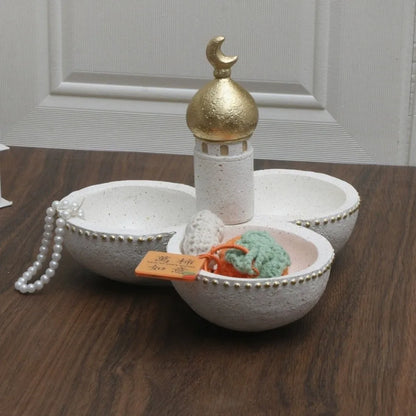 Middle Eastern Style Resin Statue Decor Kaaba Dome Castle House Mosque Islamic Desktop Ornament Islamic Theme Ramadan Muslim