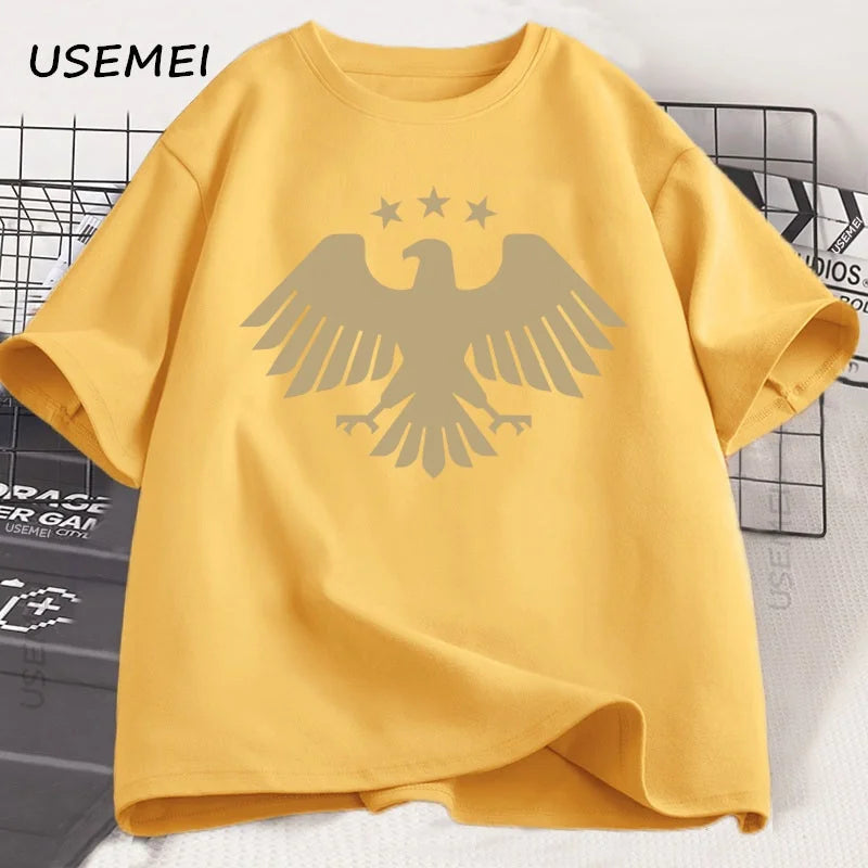 Men's T-Shirt Eagle of Syria Graphic T Shirts Casual Cotton Short Sleeve Syrian T Shirt Man Woman Streetwear Loose Tees