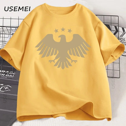 Men's T-Shirt Eagle of Syria Graphic T Shirts Casual Cotton Short Sleeve Syrian T Shirt Man Woman Streetwear Loose Tees