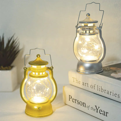 Candle Holders lantern for Table Retro Flameless Lamp Desktop Candlestick Chandelier Christmas New Year Home Decor