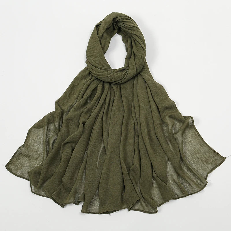 The Crinkle Rayon Hijab – Effortless Elegance, All-Day Comfort