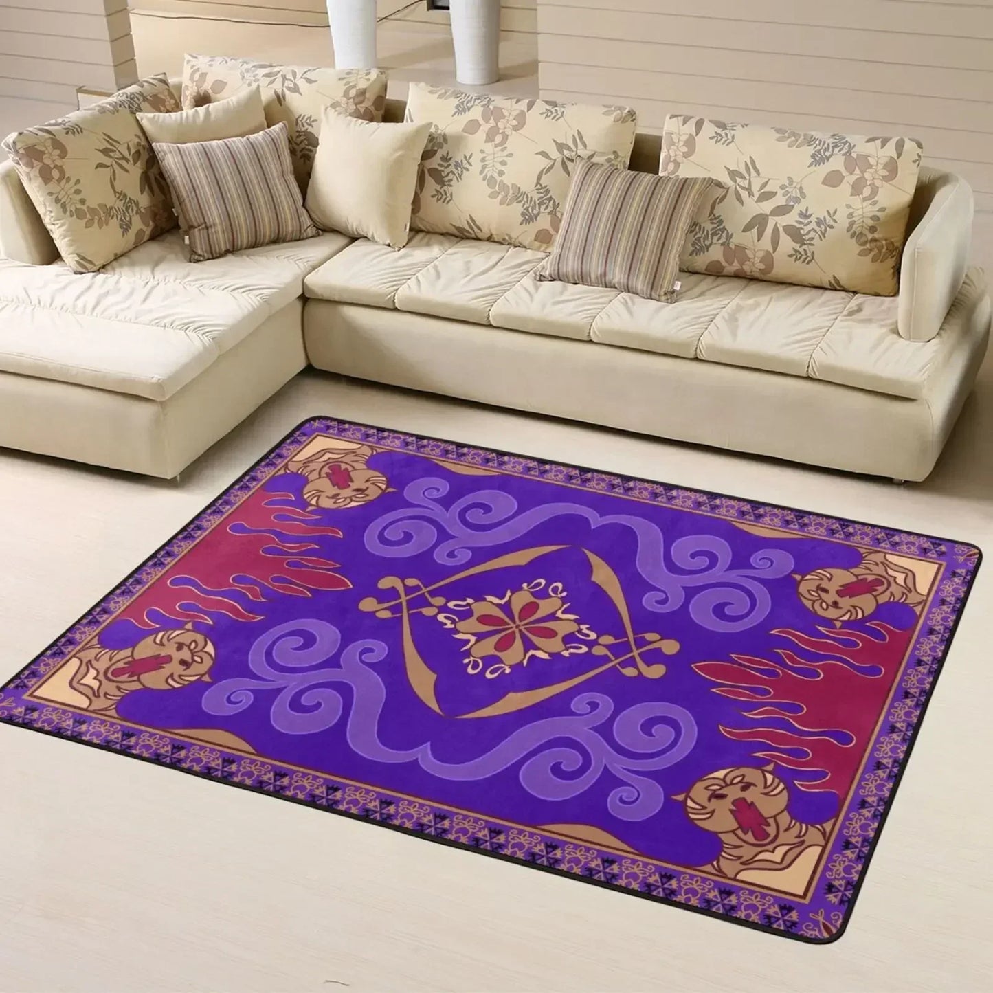 Aladdin Pattern Door Mat Non Slip Living Room Carpet Washable Bedroom Kitchen Hallway Home Decoration Sofa Table Area Rugs