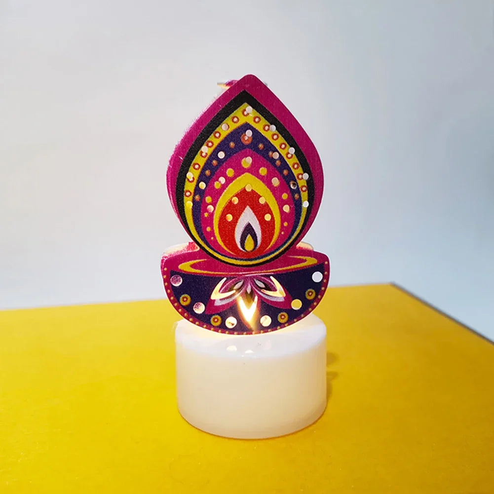 1Pc Home Eid Al Adha Al-Fitr Islam Middle East Muslim Party Decoration Candle Light 2026 Eid Mubarak Decor Ramadan Decoration