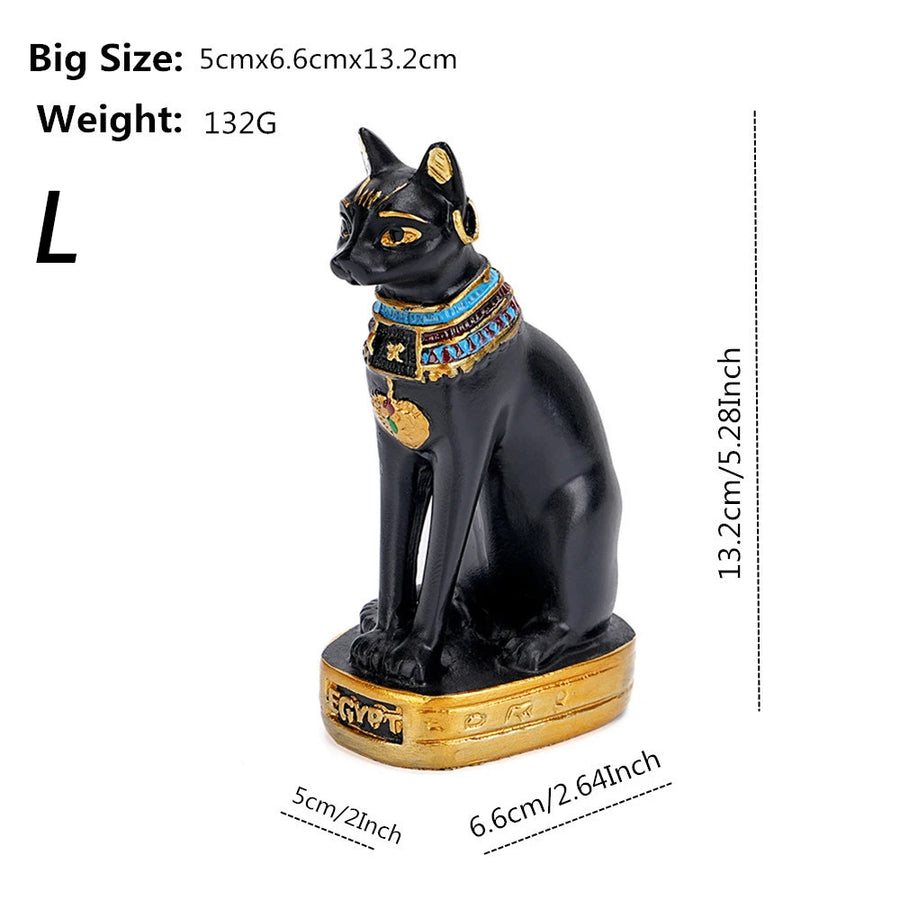 Bastet Resin Ornament – Handcrafted Egyptian Cat Guardian, Museum-Style Decor