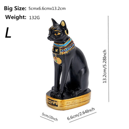 Bastet Resin Ornament – Handcrafted Egyptian Cat Guardian, Museum-Style Decor