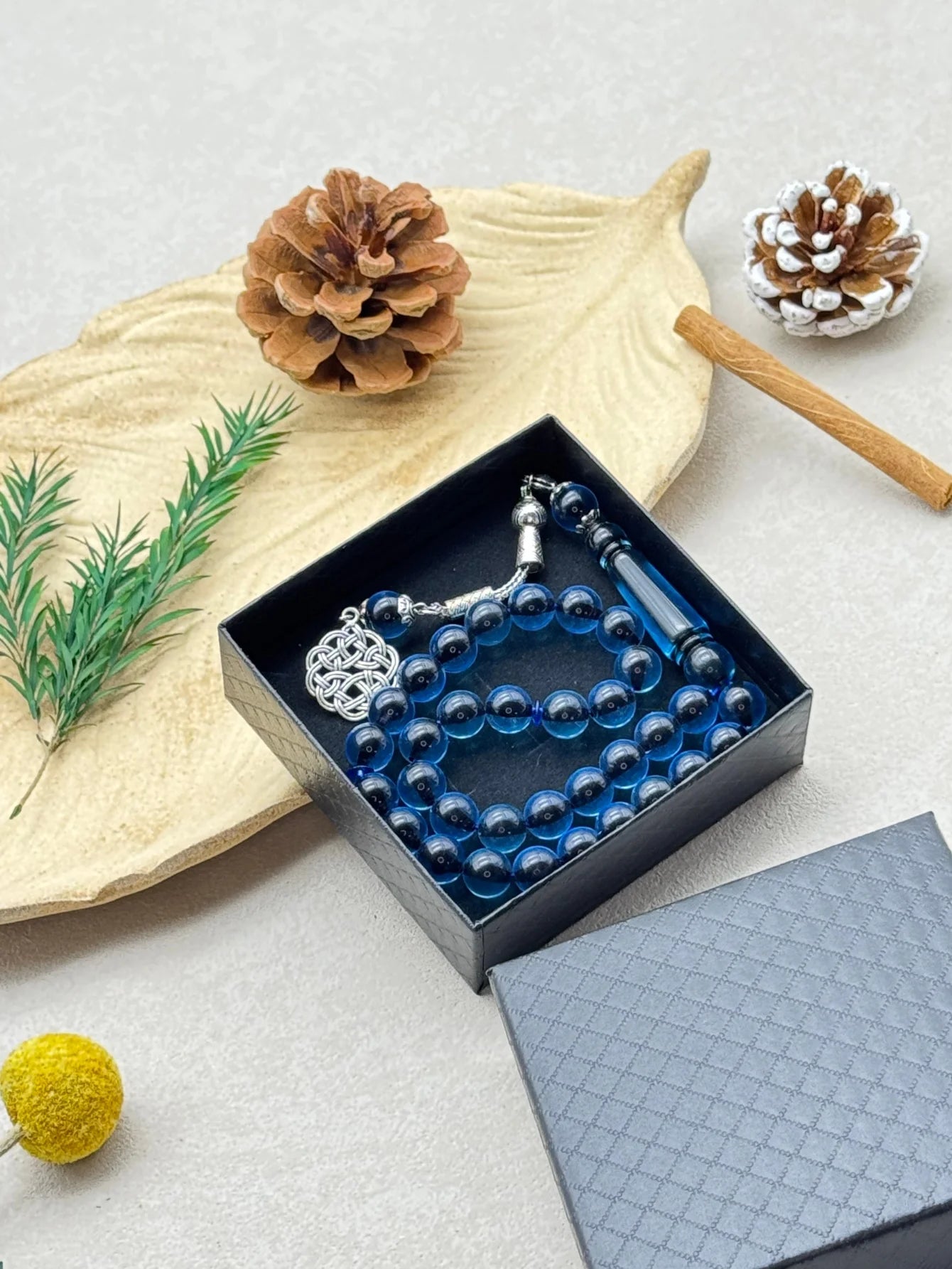 33 Beads Solid Color Acrylic Muslim Tasbih Islamic Prayer Beads Gift Box