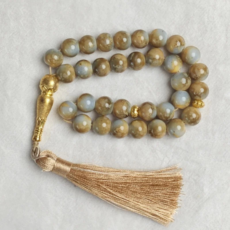 New Muslim Prayer Beads Bracelet Tasbih Ramadan Prayer Beads for Daily Misbaha and Meditation (10mm (33 Beads),4 Colors)