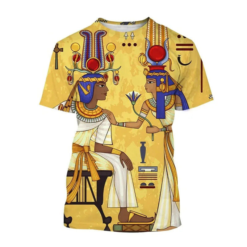 Anubis 3D T-Shirt – Ancient Egyptian Pharaoh Eye Print, Unisex Harajuku Streetwear