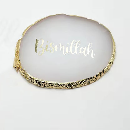 Bismillah gold Coaster suhoor Iftar Muslim Islamic Ramadan Kareem Eid Mubarak housewarming wedding table decoration gift Present