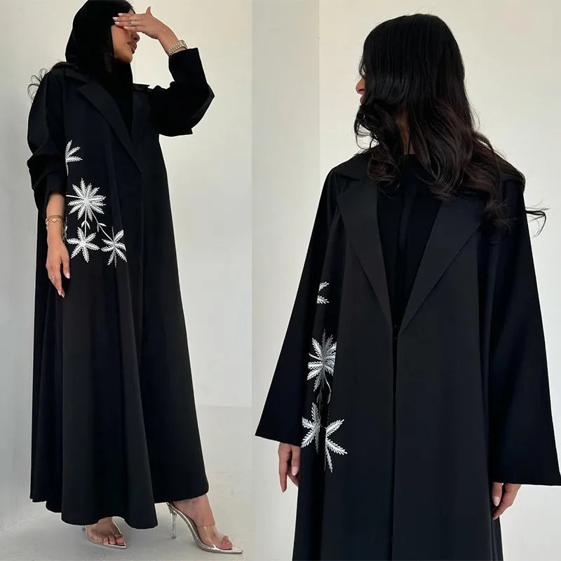 The Notched Lapel – Luxury Black Abaya for the Muslim Woman in America