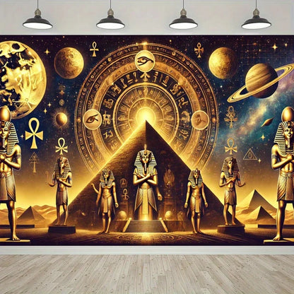 Ancient Egypt Cosmic Tapestry – Pyramid & Pharaoh Mystic Wall Hanging