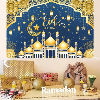 2026 Eid & Ramadan Backdrop Ramadan Kareem Eid Mubarak Party Photography Background Islamic Muslim Party Supplies Eid Al-fitr