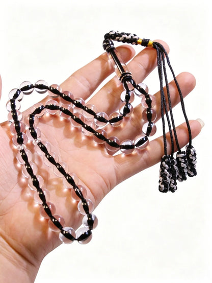 Handmade Mixed Color Tassel Islamic Tasbih 45 Transparent Beads Middle Eastern Prayer Beads