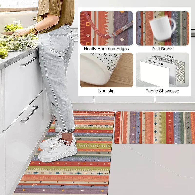 The Aztec Trail – Southwestern Bohemian Kitchen Runner Rug