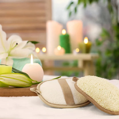 Natural Loofah Body Scrubber Bath Exfoliating Sponge Soft Shower Brush Cleaner Pad Exfoliator Shower Puff Body Skin  Tool