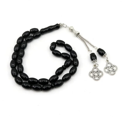 8*12mm Size Oval Natural Agate Tasbih  Muslim Gemstone Prayer Beads  Misbaha Islamic Rosary arabic Fashion Eid ramadan Gifts