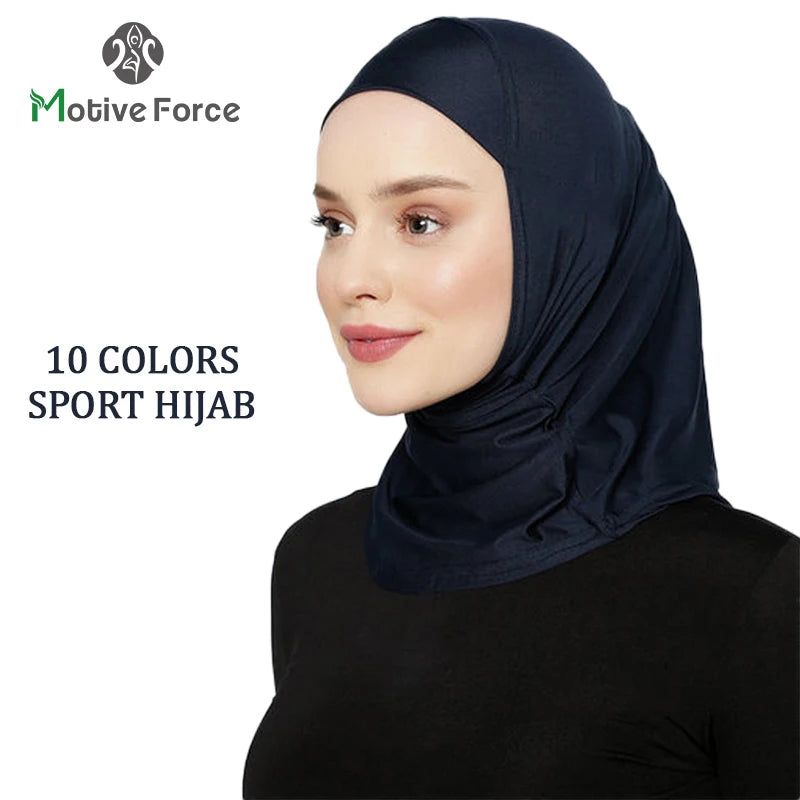 Islamic Modal Blue SPORT Hijab Abaya Hijabs For Woman Abayas Jersey Head Scarf Muslim Dress Women Turbans Instant Satin Turban