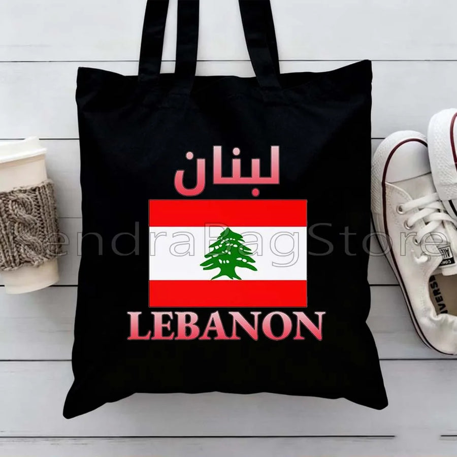 Ya Beirut – Lebanon Flag Heart Canvas Shoulder Tote