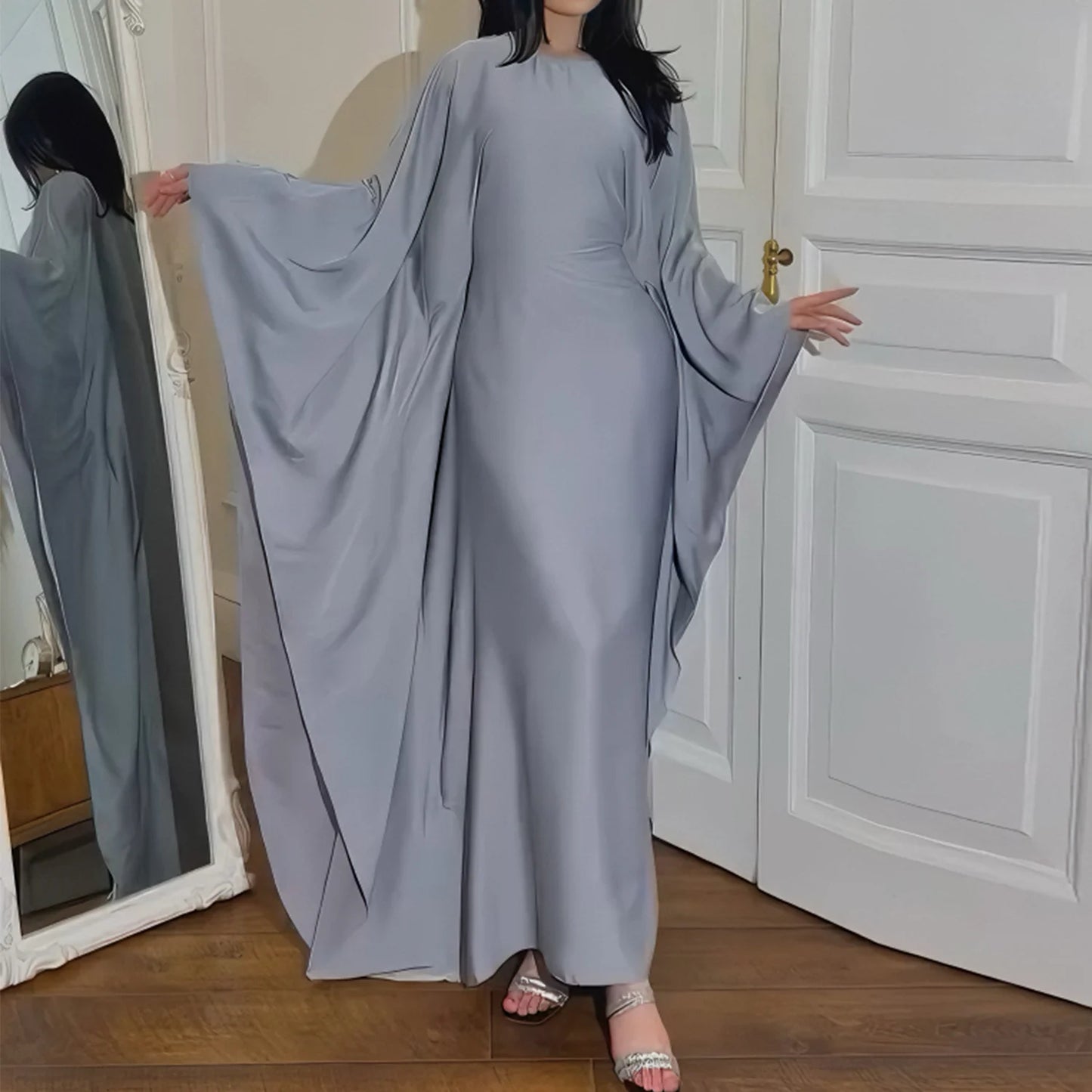 Closed Batwing Abaya Women Muslim Dress Turkish Islamic Dress Women 2024 For Party Kebaya Kaftan Turkey Caftan Marocain Femme