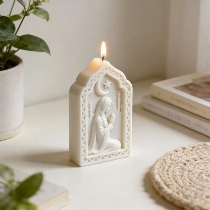 Arabic Star Moon Relief Candle Mold Islamic Mosque Camel Silicone Mold for DIY Gypsum Soap Candle Making Middle Eastern Decor