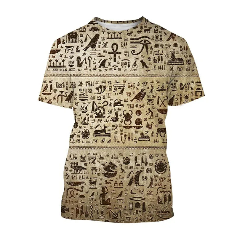 Anubis 3D T-Shirt – Ancient Egyptian Pharaoh Eye Print, Unisex Harajuku Streetwear