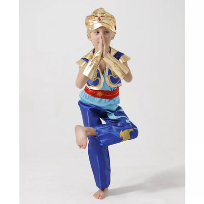Halloween Arab King Costume Aladdin Magic Lamp Prince Carnival Party Adult Men Boys Stage Performance Dress Up Costume