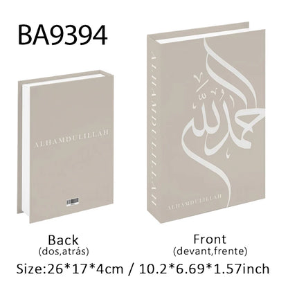 Islamic Kaaba Mosque Luxe Fake Book Storage Box Home Interior Decoration Decorative Books Coffee Table Bedroom Living Room Decor