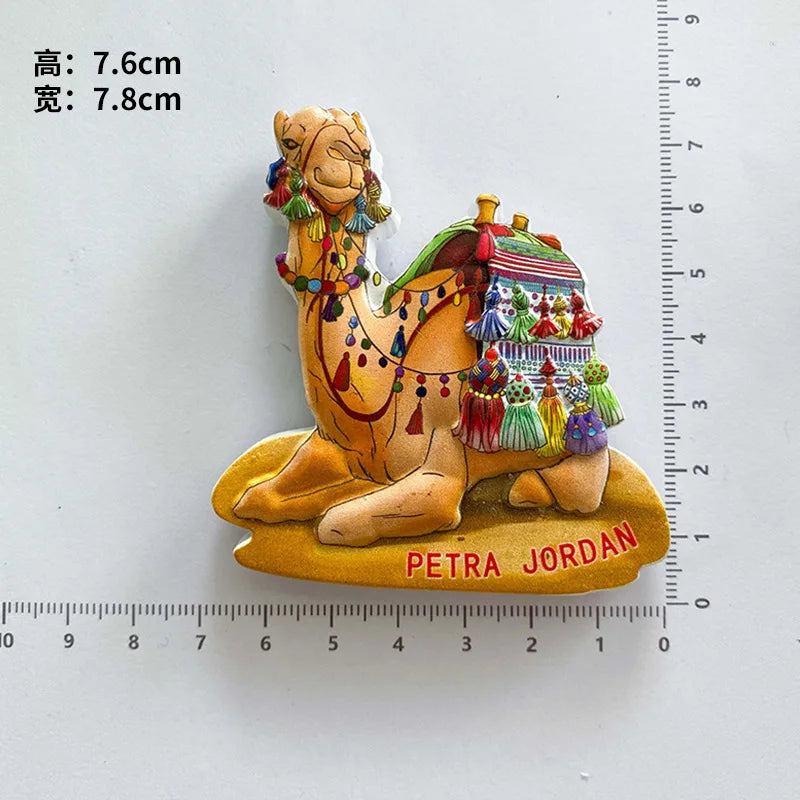 Jordan 3D Fridge Magnet – Tourist Souvenir, Handicraft Magnetic Decor