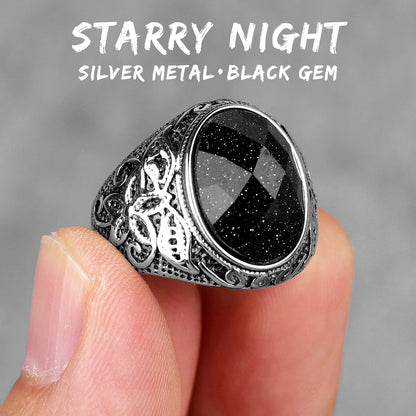 Stainless Steel Mens Rings Gold Silver Color Red Blue Rhinestone Simple Luxury for Male Boy Jewelry Creativity Gift Wholesale