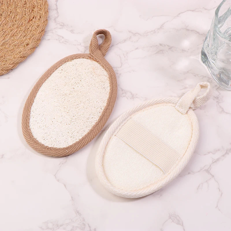 Natural Loofah Body Scrubber Bath Exfoliating Sponge Soft Shower Brush Cleaner Pad Exfoliator Shower Puff Body Skin  Tool
