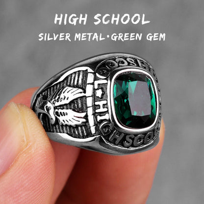 Stainless Steel Mens Rings Gold Silver Color Red Blue Rhinestone Simple Luxury for Male Boy Jewelry Creativity Gift Wholesale