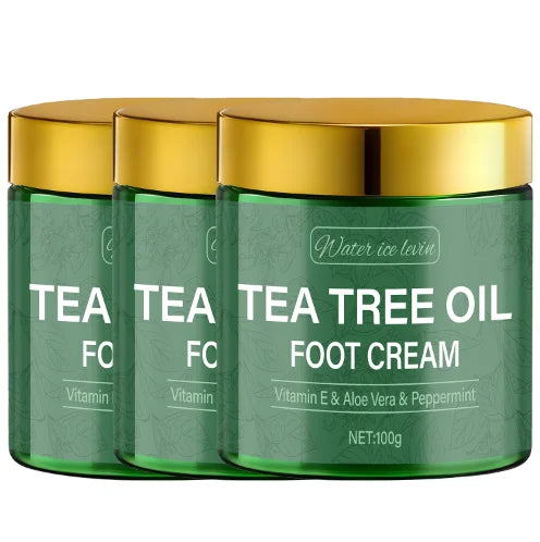 Tea Tree Oil Foot Cream, Vitamin E & Aloe Vera-Infused, Light Texture Moisturizes & Protects Feet for Elastic Skin