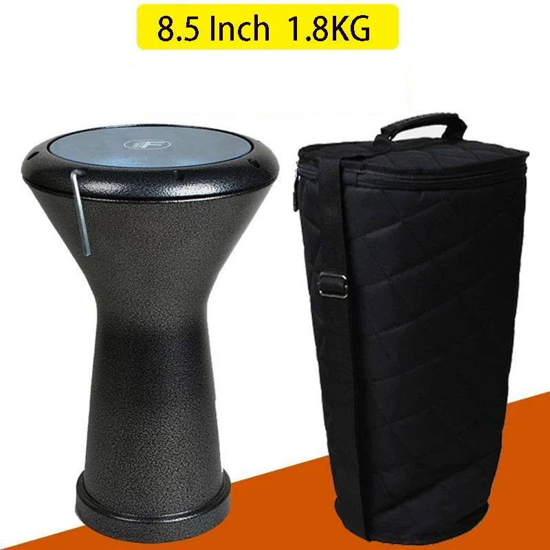 Adults Doumbek Professional Tambourine Aluminium Darbuka Meditation Portable Drums Instrument with Bag Percussion Accessories