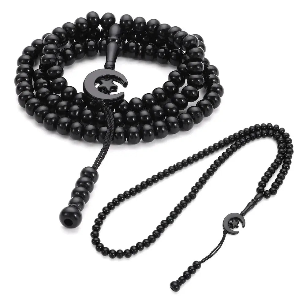 2pcs New Allah Muhammad Prayer Beads Muslim Islam Engraved Muslim Tasbih 99 Beads Misbaha Tasbeeh