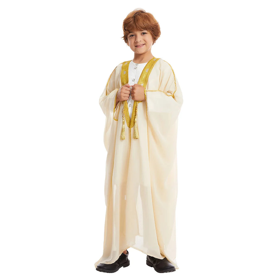 Boys' Eid Dishdasha & Open Abaya – Children's Modest Islamic Robe for Ramadan & Prayer