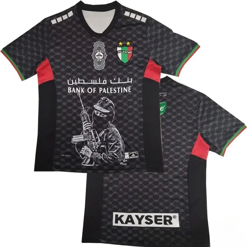 2025 new 3D printed Palestinian football jersey, T-shirt for men and women, quick-drying and breathable sports shirt.