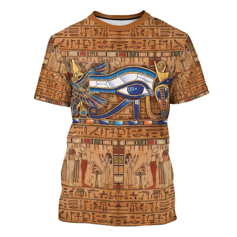 3D Pharaoh Graphic T-Shirt – Summer Egyptian Print, Unisex Casual Street Tee