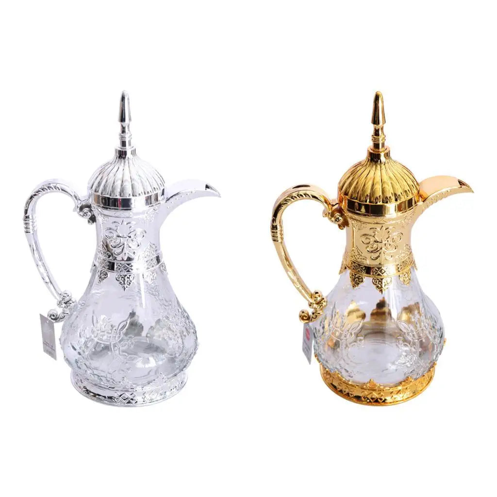 Arabic Glass Coffee Carafe – 1600ml Versatile Teapot for Eid, Travel & Gatherings