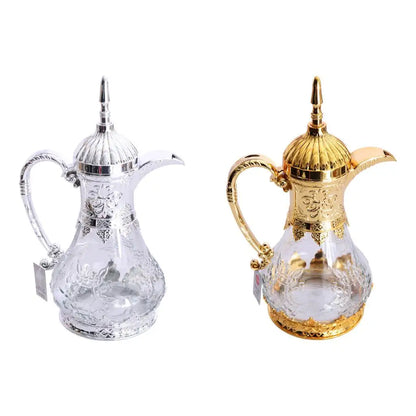 Arabic Glass Coffee Carafe – 1600ml Versatile Teapot for Eid, Travel & Gatherings