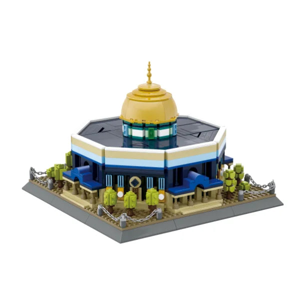Jerusalem World Famous Golden Rock Building Blocks Grand Mosque Muslim Wall Decor Pictures Al-Aqsa Mosque Bricks