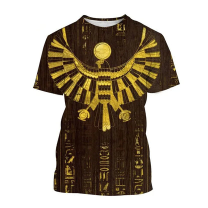 Anubis 3D T-Shirt – Ancient Egyptian Pharaoh Eye Print, Unisex Harajuku Streetwear