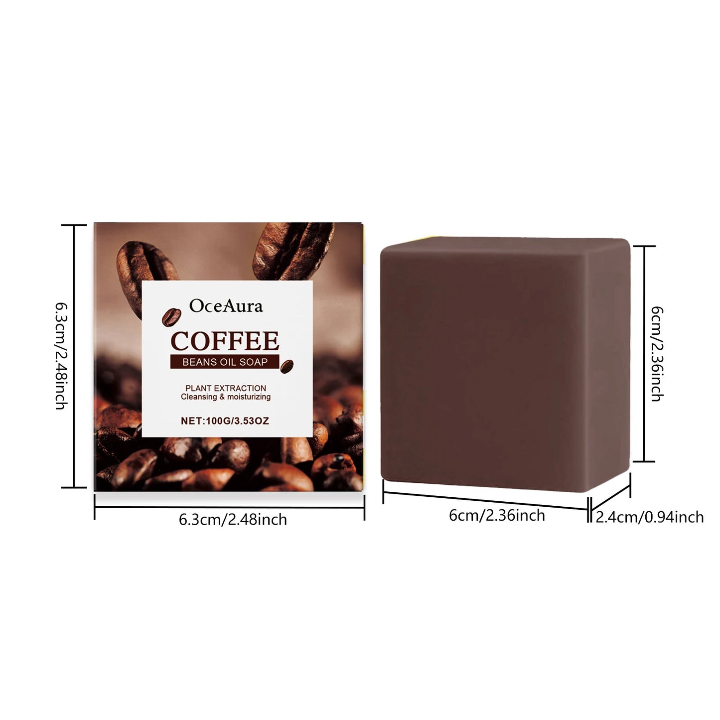 Coffee Skin-Nourishing Essential Oil Soap: Moisturizing, Water-Locking, Soothing for Sensitive Skin, with Rich & Dense Lather an