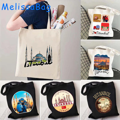 Istanbul in Watercolor – Sultan Ahmed & Galata Skyline Tote