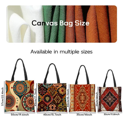 Persian Gardens – Classical Art Pattern Canvas Shoulder Tote