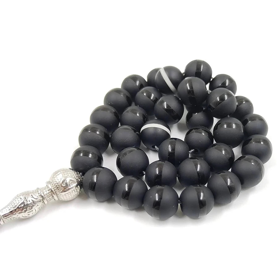 Crystal Tasbih and agates tassel Popular style Black Crystal Muslim prayer beads 33 66 99Misbaha beads Islam Rosary Islamic gift
