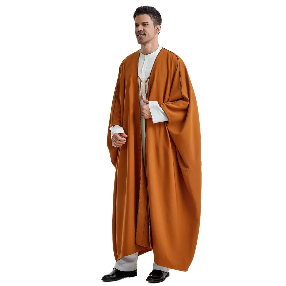 Ramadan Djellaba Eid Abayas Prayer Kaftan Men Muslim Open Abaya Turkey Arabic Cardigan Robe Morocco Jubba Thobe Islam Dishdasha