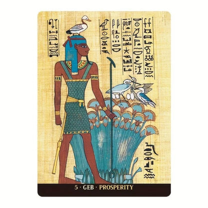 Egyptian Gods Oracle Deck – Papyrus Art Style Cards for Meditation & Guidance