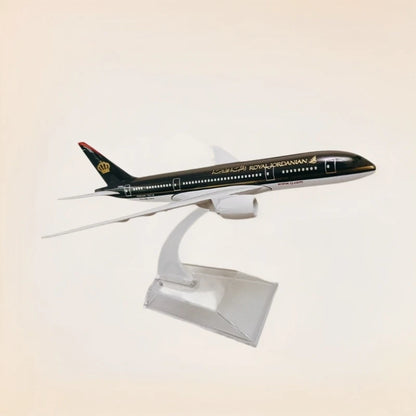 Royal Jordanian B787 Diecast Model – 1:400 Scale Metal Airplane with Stand, 16cm
